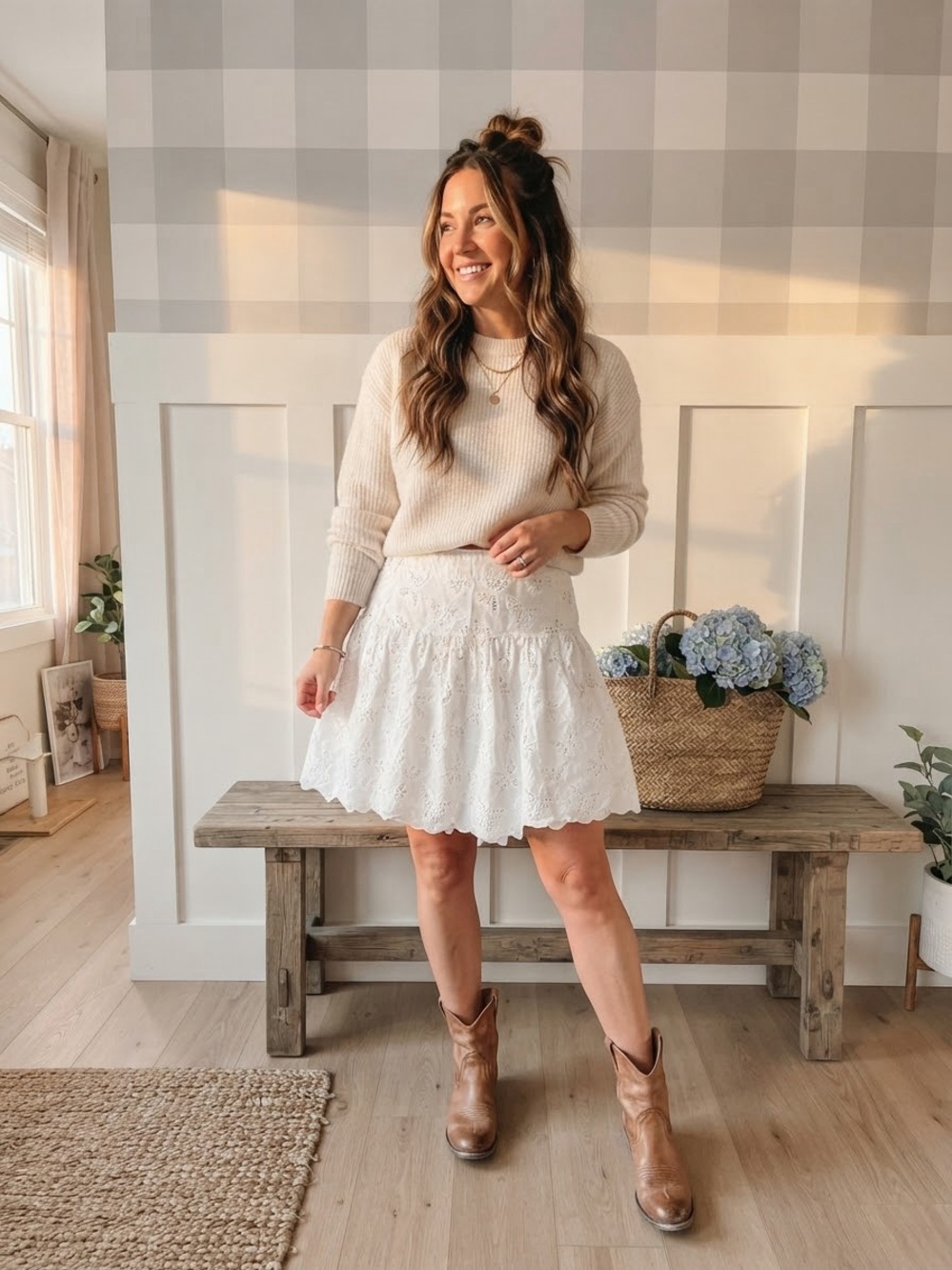 kate spade White Eyelet Tiered Mini Skirt with Scallop Hem 4